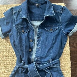 PAIGE Denim Jumpsuit in Dark Blue